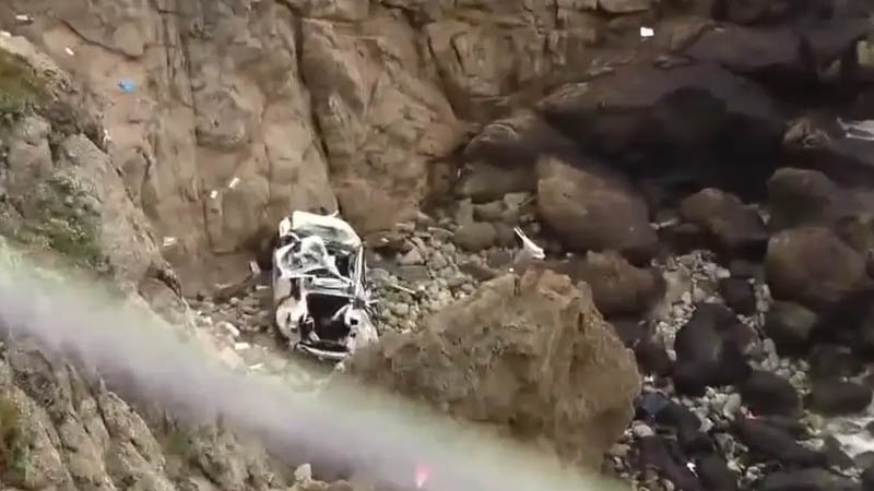 Three people died after a car fell off a cliff on Highway 1 in California