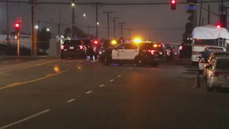 Two LAPD officers were injured in a shootout on Wednesday