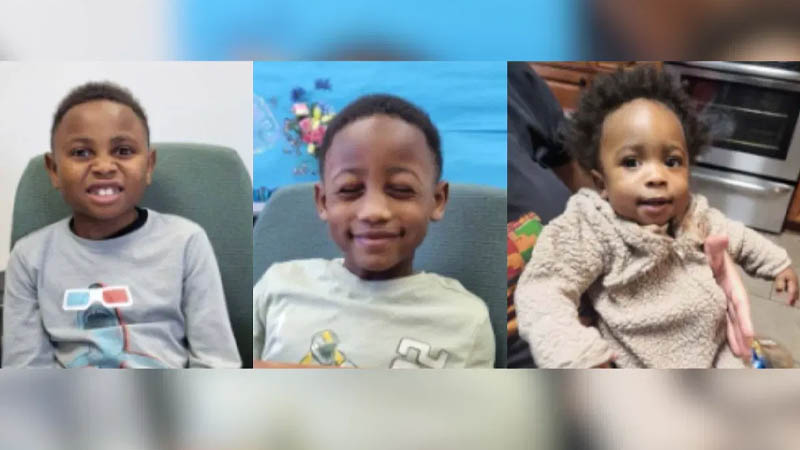 5-year-old Zayin Plummer, 3-year-old Zayir Plummer and 1-year-old Za’riyah Plummer