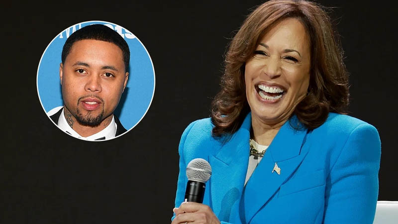 Jamal Trulove and Vice President Kamala Harris