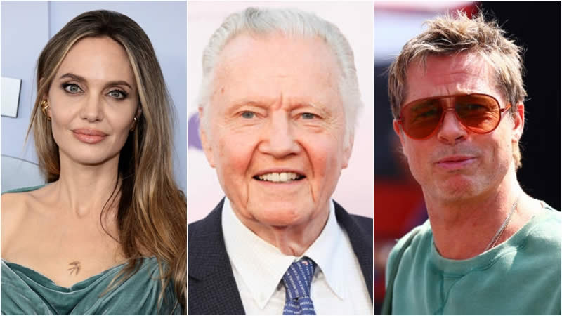 Jon Voight Angelina Jolie and Brad Pitt