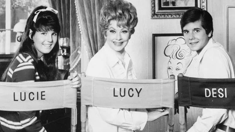 Lucille Ball, Lucie Arnaz and Desi Arnaz Jr in 1968