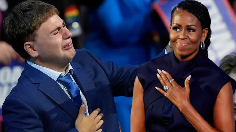 Michelle Obama praises Gus Walz