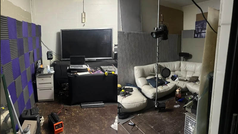 Police Find Makeshift Living Space