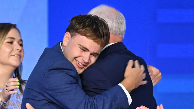 Tim Walz and Gus Walz