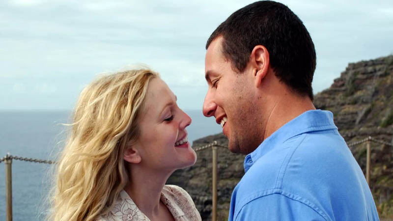 Drew Barrymore and Adam Sandler