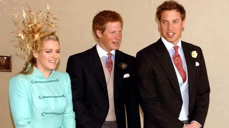 Laura Lopes pictured with William and Harry