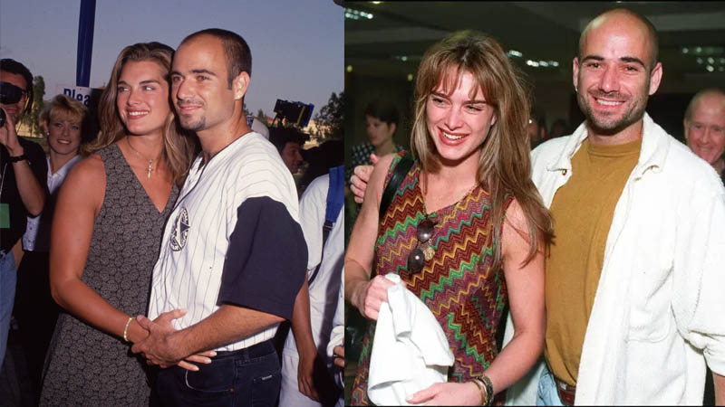 Brooke Shields and her ex-husband Andre Agassi